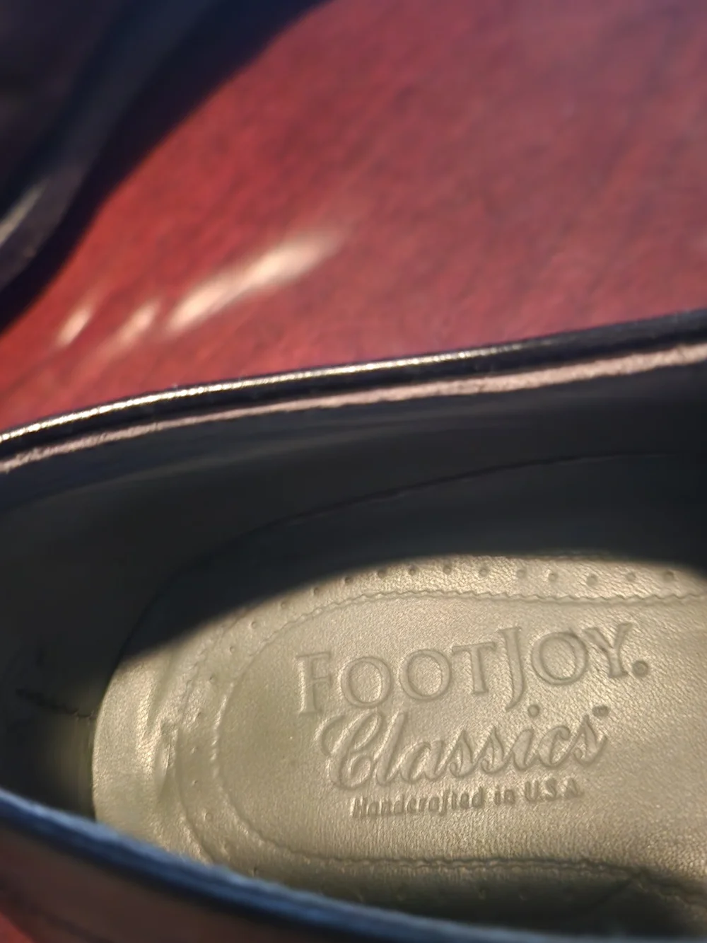 FootJoy Men's Cap-Toe Oxfords in Burgundy